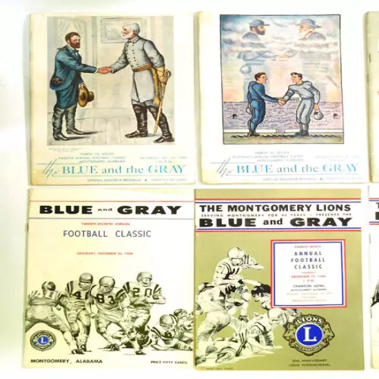 Lot of (15) Different 1949 to 1974 Blue Gray College Football Programs