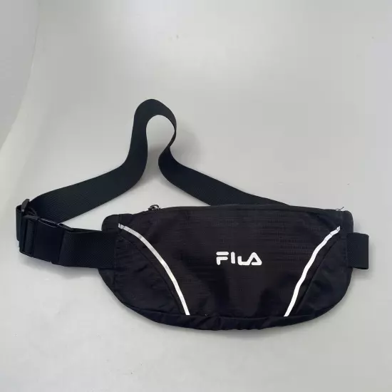 FILA Retro Fanny Pack Unisex Adjustable Strap Black & Silver