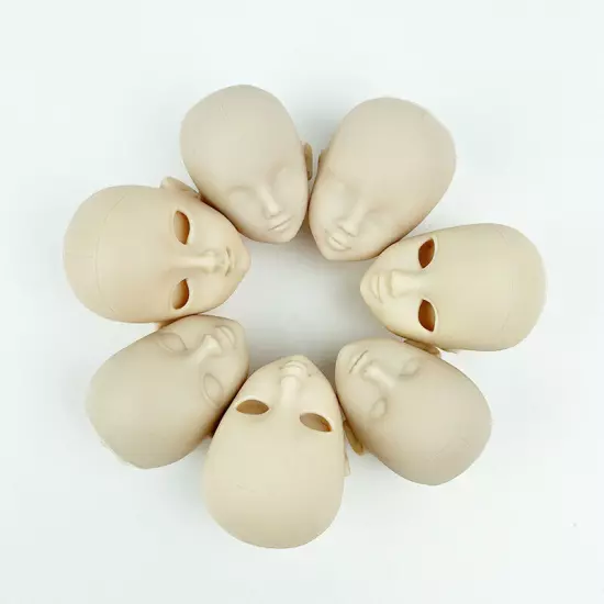 7pc/lot Soft Plastic Practice Makeup DIY Doll Head For 11.5" Doll Heads 1/6 Toy