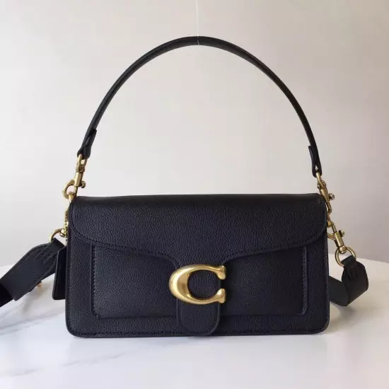 COACH 73995 Tabby Shoulder Bag Black Leather Crossbody Shoulder Hand 2way Outlet