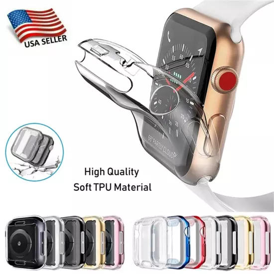 Screen Protector Cover TPU Case Apple Watch Series Ultra 7 6 5 4 SE 44/45/49mm