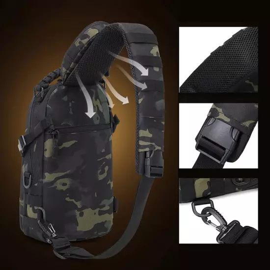 Men'S Waist Bag Sports Shoulder Outdoor Fanny Pack Camping Hiking Fishing Climbi