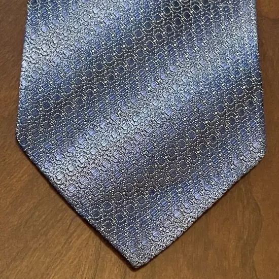 Pronto Uomo Firenze Hand Made Blue 100% Silk Men’s Neck Tie Made In Italy