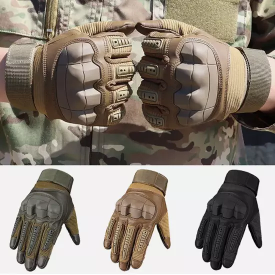 Mens Tactical Gloves Touch Screen Windproof Full Finger Gloves Army Military USA