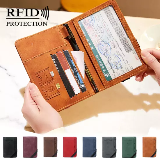 Passport Holder Cover with Card Slot Wallet Case Travel Must Have RFID Blocking