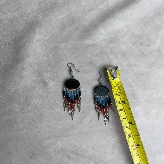 Vintage Turquoise and Silver Tone Earrings Native American