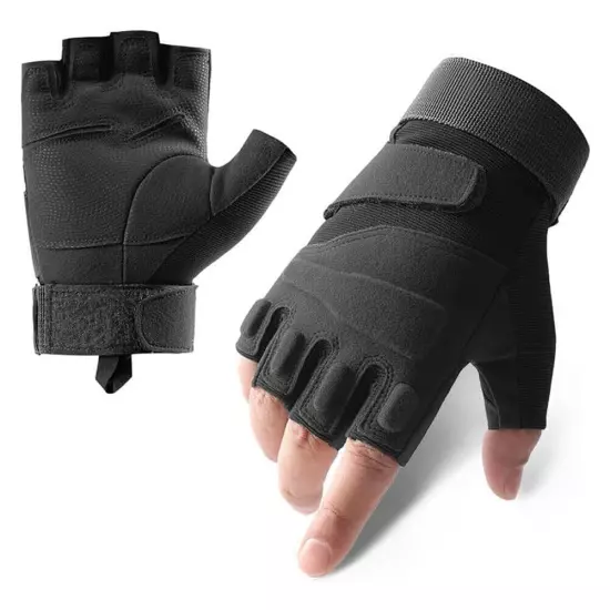 Military Tactical Half Finger Gloves Shooting Combat Army Work Fingerless Gloves