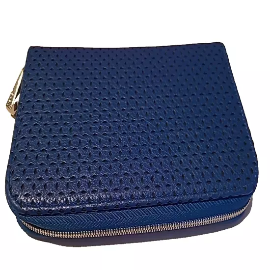 Thirty One 31 All About the Benjamins Daring Cobalt Petal Punch Wallet Wristlet