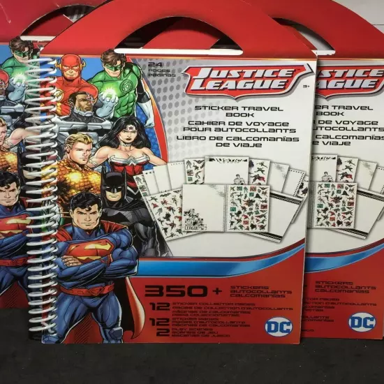 "Justice League" Birthday Party Supplies, Napkins, Sticker Books Cake Toppers 