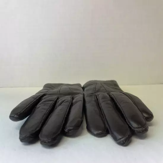 Ladies Soft Brown Cow Hide Leather Driving Gloves