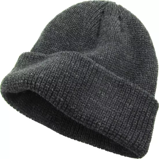 Warm Winter Knit Cuff Beanie Cap Fisherman Watch Cap Daily Ski Hat Skully