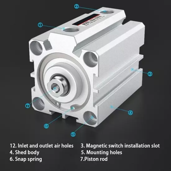 SDA32 Double Acting Pneumatic Cylinder Without Magnet SDA32X5 X10 X15 X20-X100