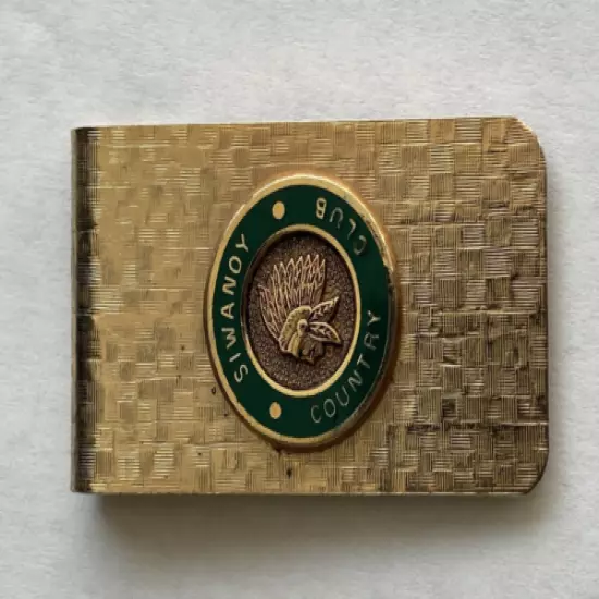 Vintage Golf Money Clip Siwanoy CC Bronxville NY c1960's