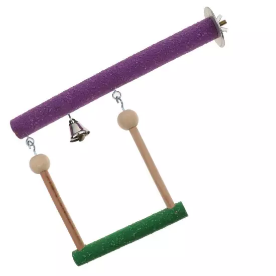 "Sturdy Wooden Perch Stand Swing Decorative Accents for Parrots Other Avian Pets