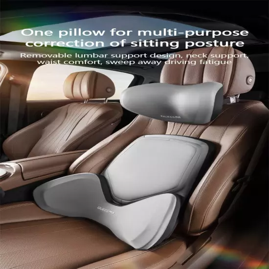 Car Headrest Pillow Auto Neck Cushion Car Back Lumbar Waist Pillow Head Support