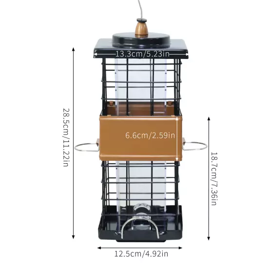 Easy Clean and Fill Bird Feeder Multiple Feeding Ports Wild Bird Seed Feeders