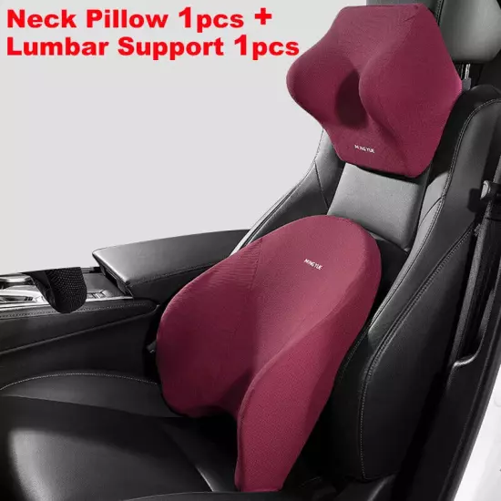 Car Headrest Lumbar Support Neck Pillow Support Universal Cushion Back Support