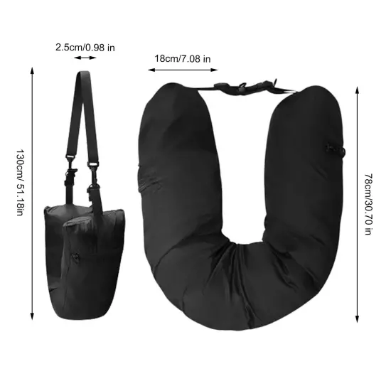 Fillable Travel Neck Pillow Travel Storage Bag Adjustable U-Shapes Pillow