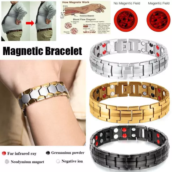 Magnetic Healing Therapy Women Men Bracelet Weight Loss Pain Relief Arthritis