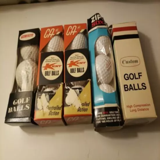 Vintage Lot of 15 Golf Balls Astro-Flyte, Kent, Zippo and Custom 