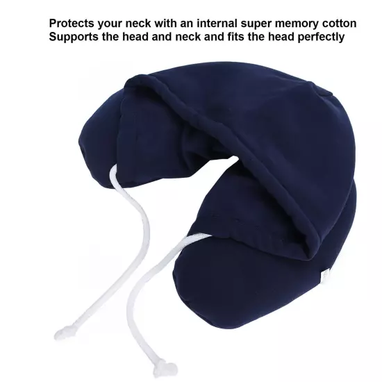 Neck Travel Pillow with Hoodie U Shape Neck Pillow for Business Travel Office