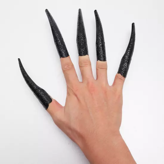 Womens Gloves Long Claw Decor Nails Props Witch Show Vampire Cosplay 1 Pair New