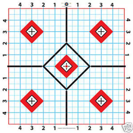 Wallace Brook 100 Yard Rifle Paper Target-Great for Sighting in Scope