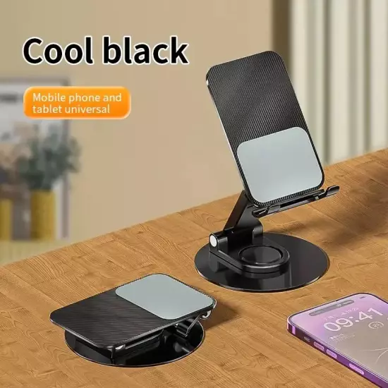 360 Rotating Mobile Phone Holder Aluminum Alloy Portable Foldable Lazy Desktop L