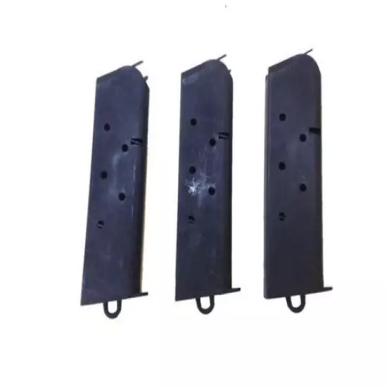 3 Correct WWI Replica Magazines for Colt Government 1911 .45 ACP Lanyard Loop