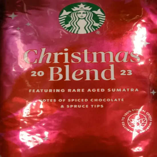 Starbucks Christmas Blend 2 Bags 2 LBs Total 2023 Blend Whole Bean 2024 Coffee