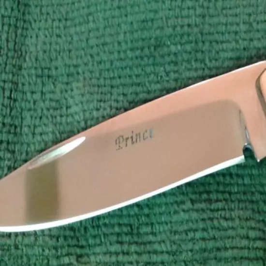 Custom Joe R Prince 3 3/4" Pearl Handle Folding Midpoint Lockback Knife