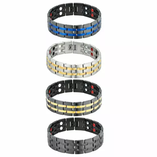 Stainless Steel Magnetic Health Power Bracelet Bagle Chain Link Men's Jewelry