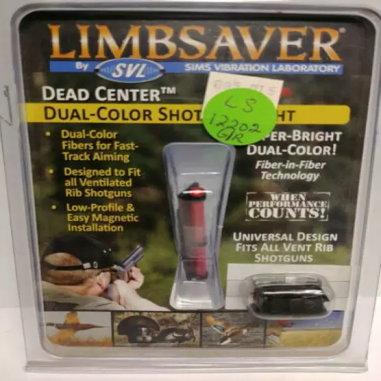 LIMBSAVER Universal shotgun Dead-Center Dual Color Fiber optic sight 12202G/R