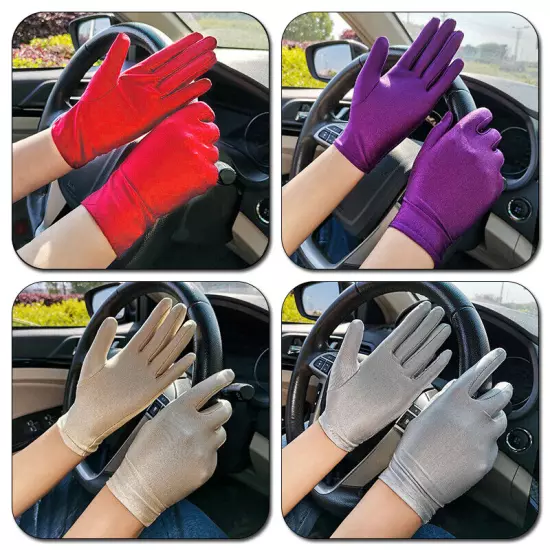 Women Spandex Driving Gloves Show Etiquette Sunscreen Cotton Thin Gloves