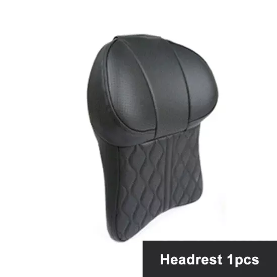 Car Leather Headrest Lumbar Support Rest Neck Pillow Back Cushion Waist Supports