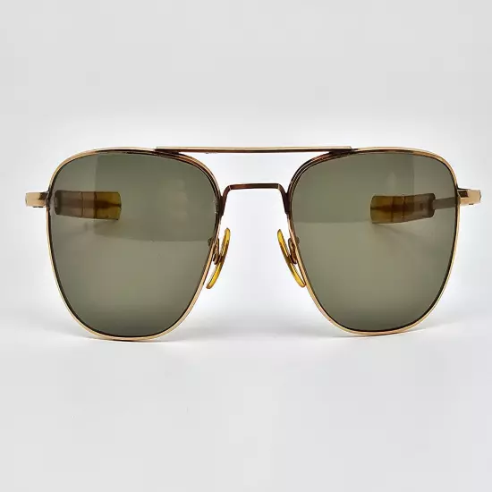 American Optical 1-10 12k GF Gold Fill Frame Glass Lens Pilot Aviator Sunglasses