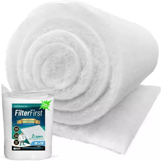 FilterFirst Premium True Dual Density Filter Roll For Aquarium - 3/4" - 1" Thick