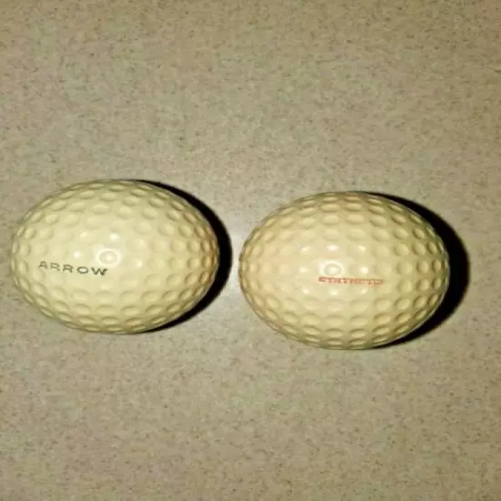 TWO VERY NICE LATE 1930'S VINTAGE GOLF BALLS--SPALDING & US TIRE & RUBBER CO ?