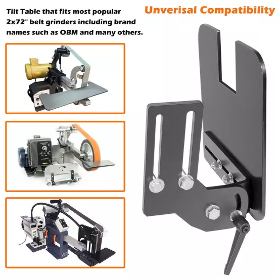 Knife Bevel Grinding Jig Tool Rest OBM Belt Grinder Tilt Table Flat Platen 2x72"