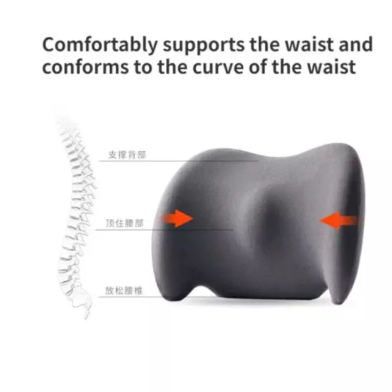 Memory Foam Lumbar Cushion Seat Supports Car Waist Support Lumbar Support Pillow