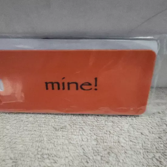 Inventive Travelware " mine! " Orange Luggage Tag