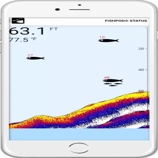 HawkEye FISHPOD 5X BLUETOOTH WIRELESS CASTABLE SMART PHONE FISH FINDER 2 YR WARR