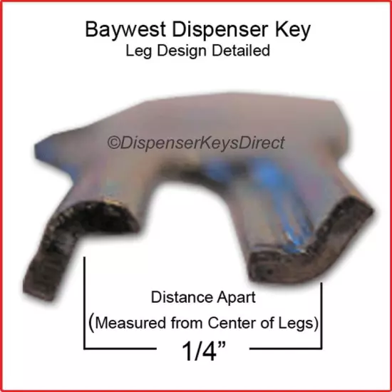 Baywest Dispenser Key for Paper Towel & Toilet Tissue Dispensers (2/pk.)