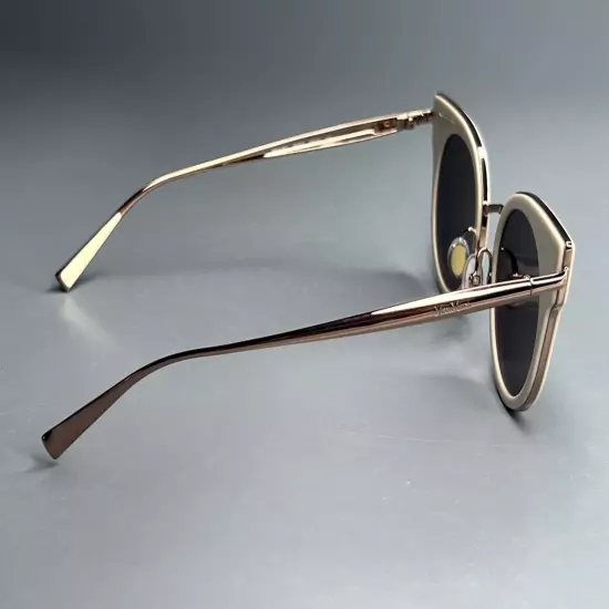 BRAND NEW MAX MARA WOMENS SUNGLASSES MM ILDEI 25AK2 METAL BEIGE FRAME 46-140