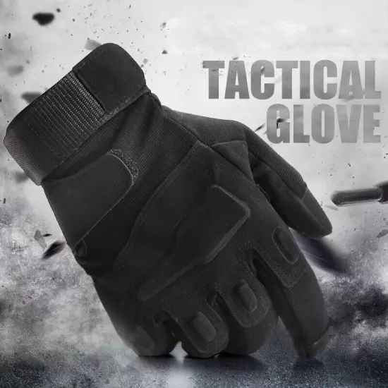 Mens Tactical Full Finger Gloves Army Military Combat Hunting Shooting Gloves