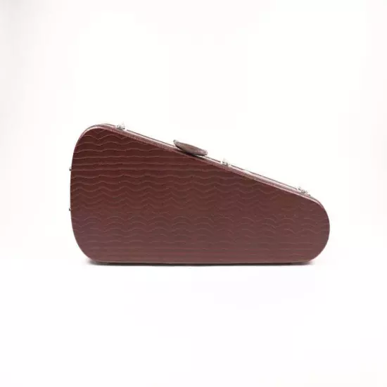 Teardrop Brown Leather Case with Brown Plush Lining for Strat/Tele Styles