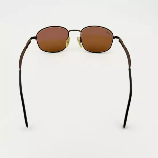 Vintage SERENGETI AUTOBAHN 6599 Bronze Brown Metal Rectangular Sunglasses Italy