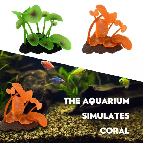 Coral Aquarium Landscaping Silicone Decoration for Realistic Simulation;