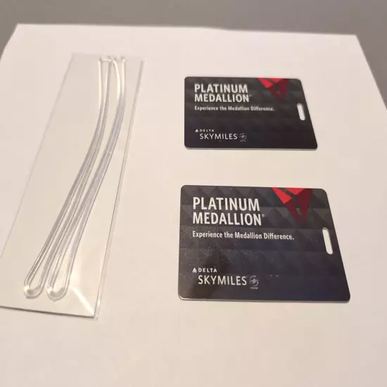 Delta Platinum Medallion Luggage Tags - New Set Of 2