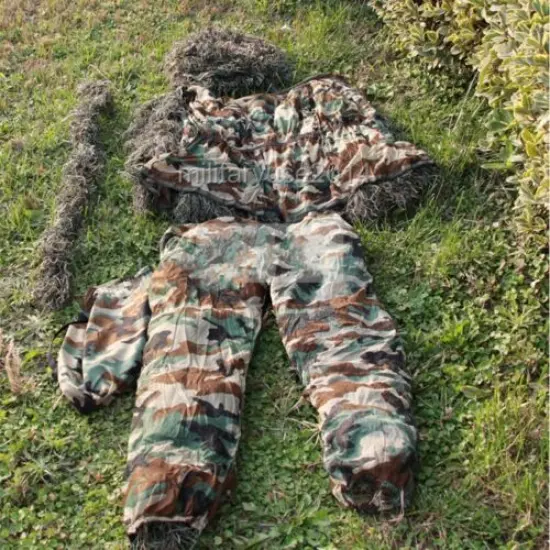 Adults 3D Military Camouflage Woodland Sniper Ghillie Suit & Camo Jungle